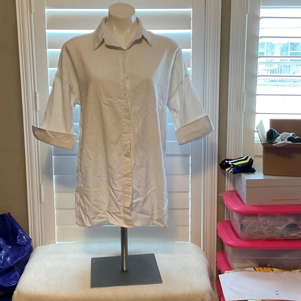 Zeagoo White Button Down Shirt for Women